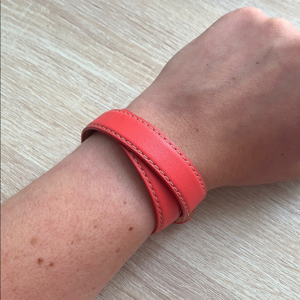 Coach leather wrap bracelet